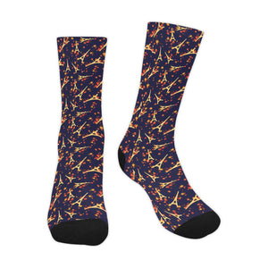 Eiffel Tower Pattern Print Design 02 Crew Socks