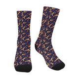 Eiffel Tower Pattern Print Design 02 Crew Socks