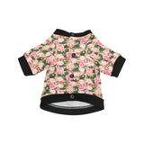 Rose Pattern Print Design 04 All Over Print Pet Dog Round Neck Fuzzy Shirt