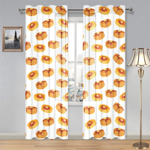 Pancake Pattern Print Design 04 Gauze Curtain