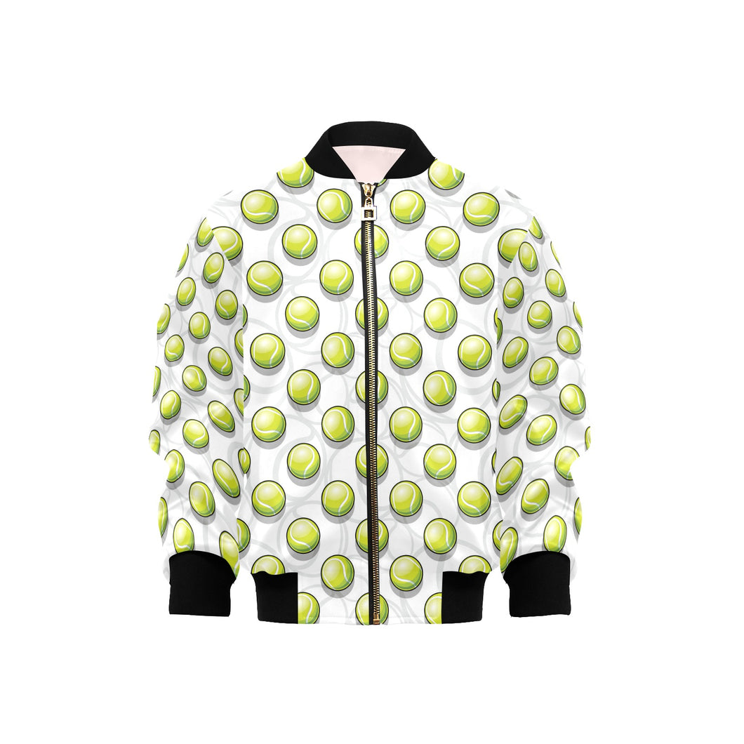 Tennis Pattern Print Design 05 Kids' Boys' Girls' Bomber Jacket