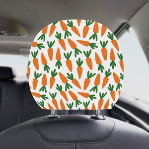 Carrot Pattern Print Design 05 Car Headrest Cover