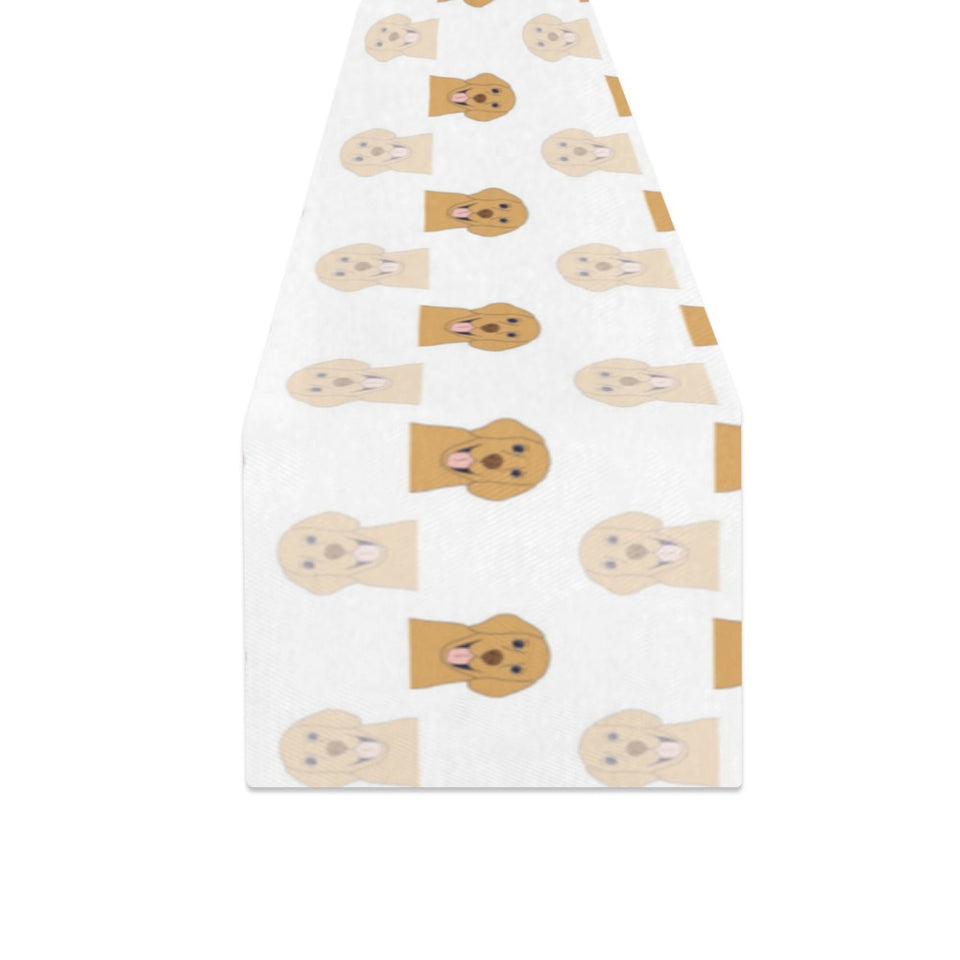 Golden Retriever Pattern Print Design 03 Table Runner