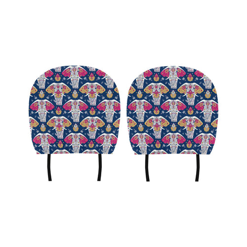 Elephant Pattern Car Headrest Cover