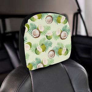 Coconut Pattern Print Design 03 Car Headrest Cover