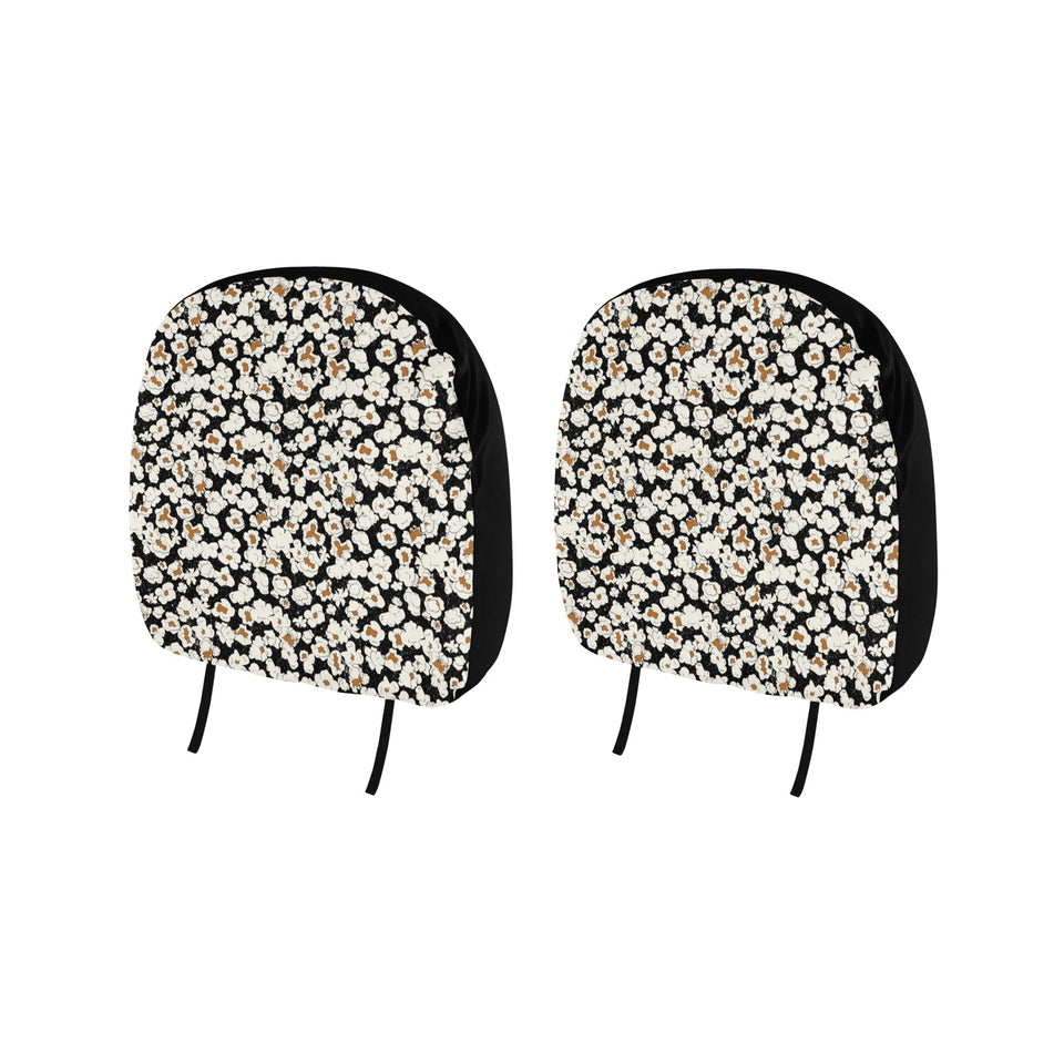 Popcorn Pattern Print Design 02 Car Headrest Cover