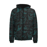 Stingray Pattern Print Design 02 Men's Padded Hooded Jacket(ModelH42)