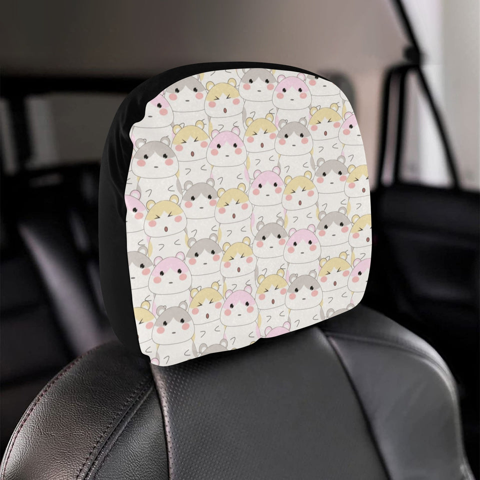 Hamster Pattern Car Headrest Cover