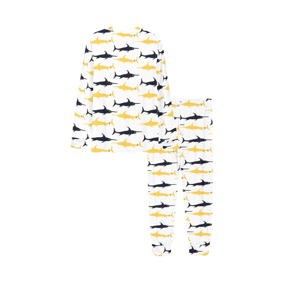 Swordfish Pattern Print Design 05 Kids' Boys' Girls' All Over Print Pajama Set