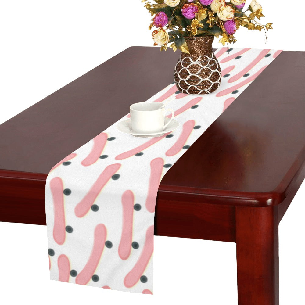 Skate Board Pattern Print Design 05 Table Runner