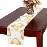 Bread Toast Pattern Print Design 02 Table Runner