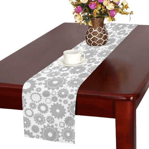 Gear Pattern Print Design 03 Table Runner