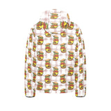 Hamburger Pattern Print Design 03 Kids' Boys' Girls' Padded Hooded Jacket