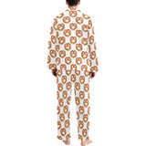 Pretzels Pattern Print Design 03 Men's Long Pajama Set