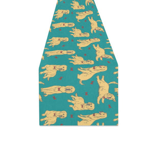 Golden Retriever Pattern Print Design 05 Table Runner