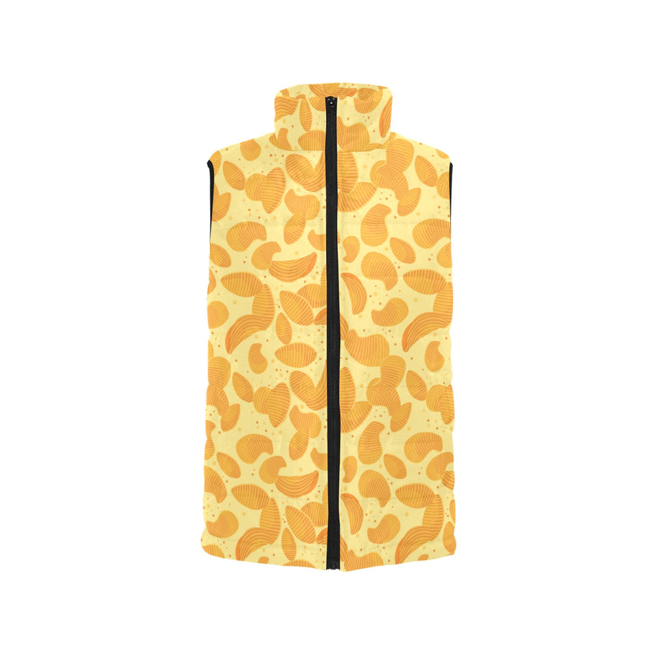 Potato Chips Pattern Print Design 04 Women's Padded Vest