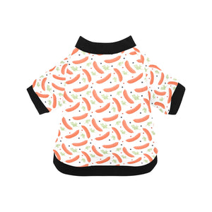 Sausage Pattern Print Design 03 All Over Print Pet Dog Round Neck Fuzzy Shirt