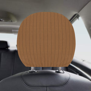 Wood Printed Pattern Print Design 03 Car Headrest Cover