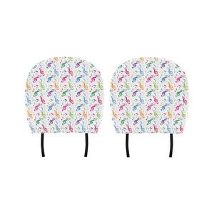 Music Notes Pattern Print Design 02 Car Headrest Cover