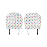 Music Notes Pattern Print Design 02 Car Headrest Cover