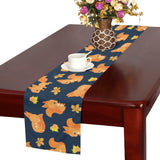 Squirrel Pattern Print Design 05 Table Runner