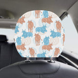 Cow Tribal Pattern Car Headrest Cover