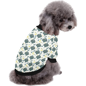 Stingray Pattern Print Design 03 All Over Print Pet Dog Round Neck Fuzzy Shirt