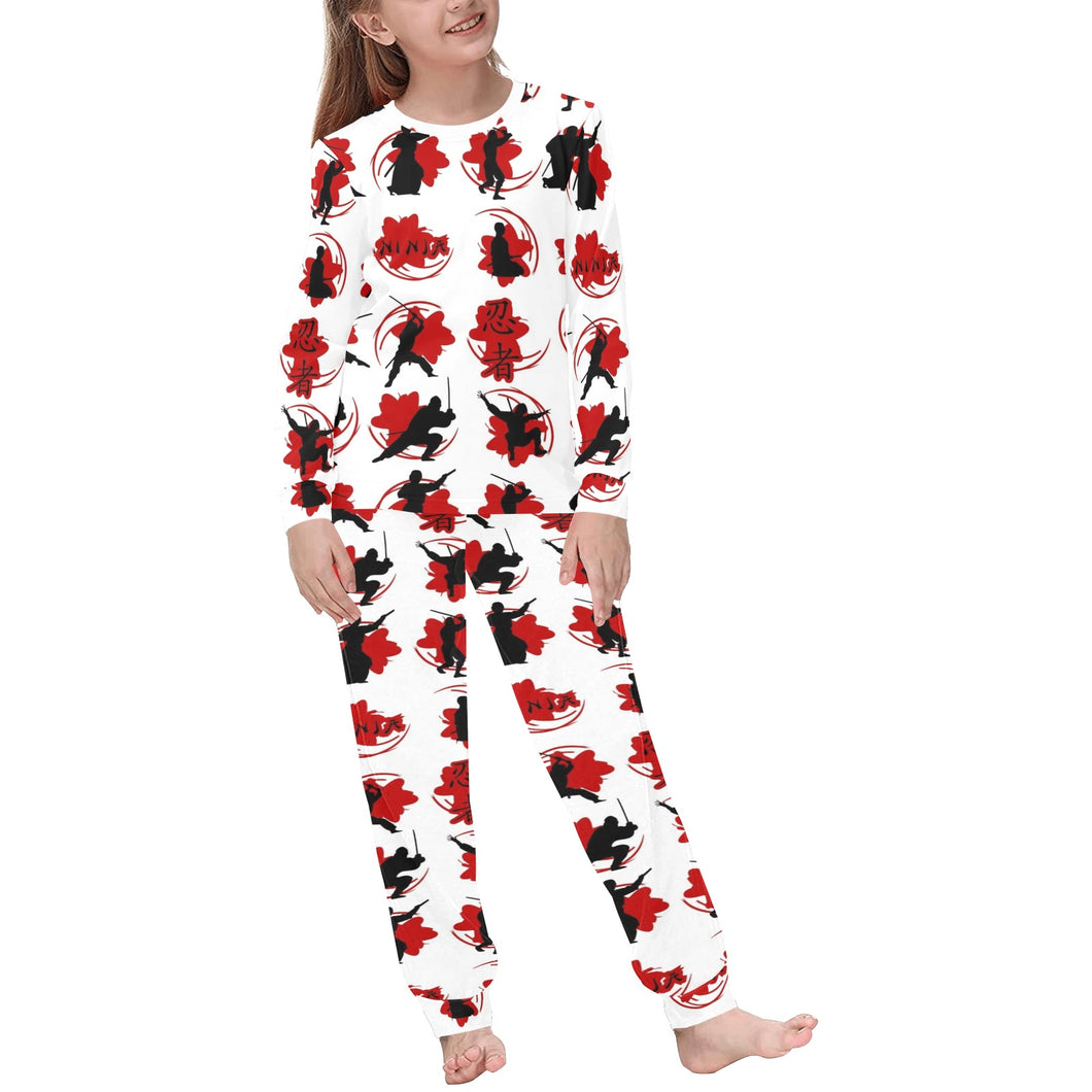 Ninja Pattern Kids' Boys' Girls' All Over Print Pajama Set