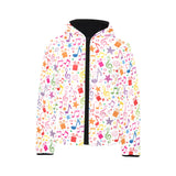 Music Notes Pattern Print Design 04 Kids' Boys' Girls' Padded Hooded Jacket