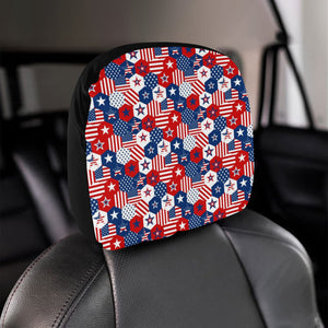 USA Star Hexagon Pattern Car Headrest Cover