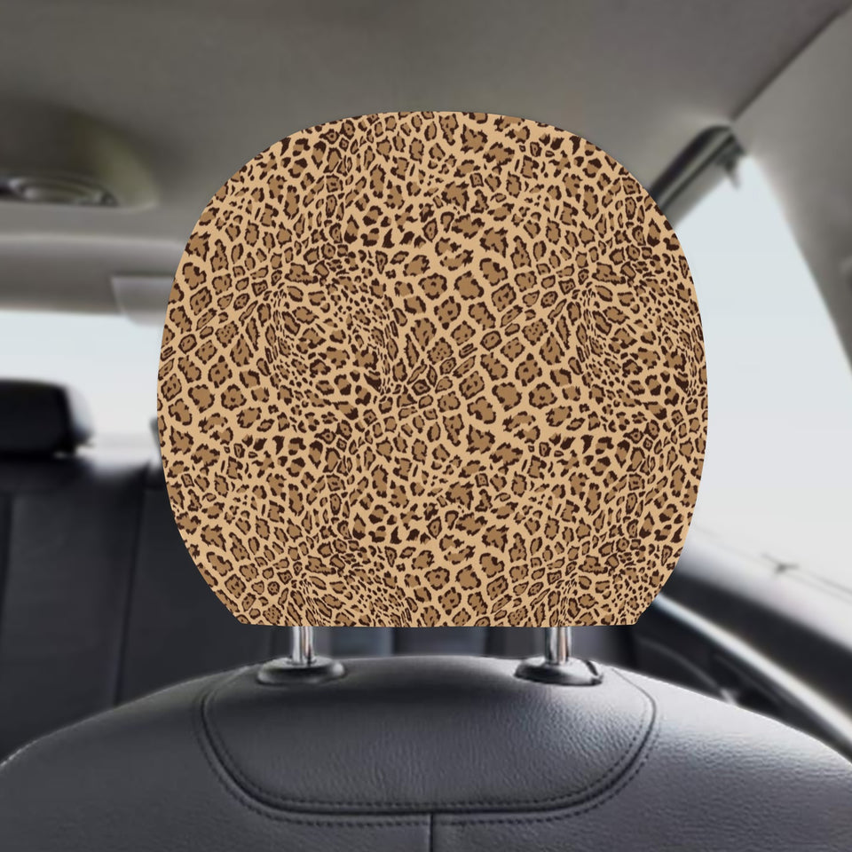 Leopard Skin Texture Pattern Car Headrest Cover