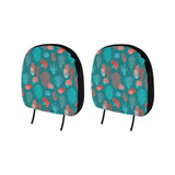 Coral Reef Pattern Print Design 04 Car Headrest Cover