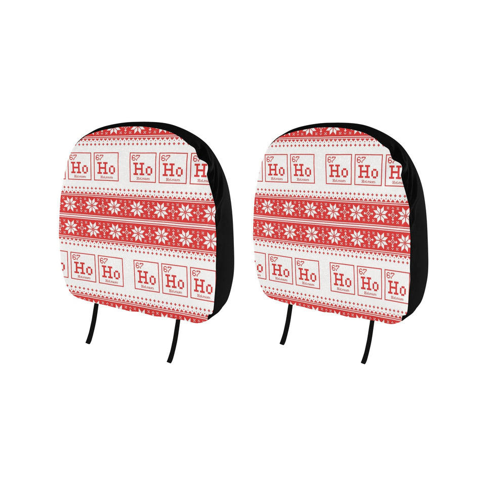 Chemistry Periodic Table Pattern Print Design 03 Car Headrest Cover