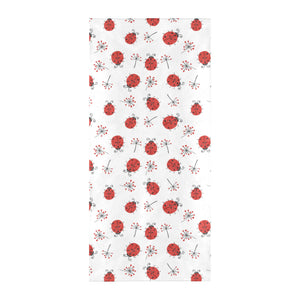 Ladybug Pattern Print Design 04 Beach Towel