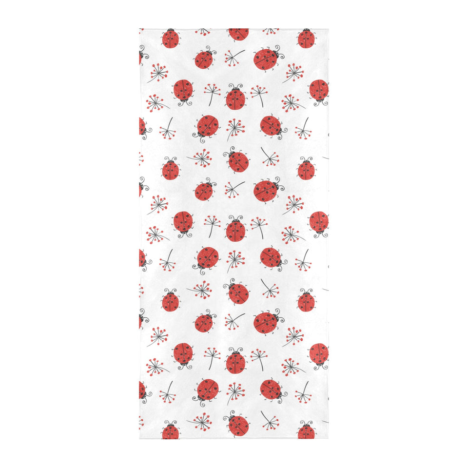 Ladybug Pattern Print Design 04 Beach Towel
