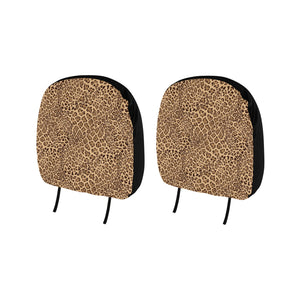 Leopard Skin Texture Pattern Car Headrest Cover