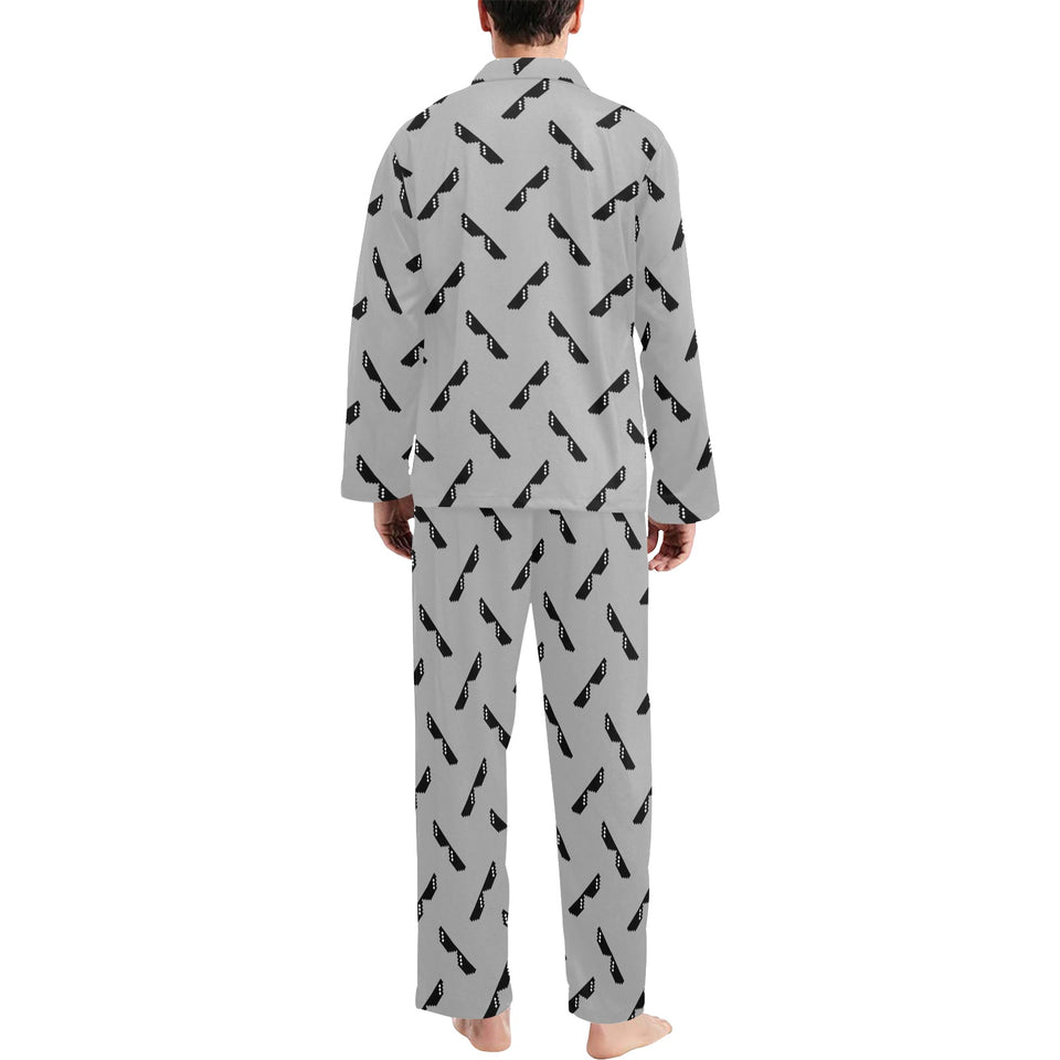 Sun Glasses Pattern Print Design 05 Men's Long Pajama Set