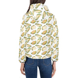 Sandwich Pattern Print Design 05 Women's Padded Hooded Jacket