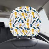 Bowling Ball and Shoes Pattern Car Headrest Cover