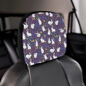 Rabbit Leaves Pattern Car Headrest Cover