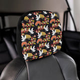 Japanese Crane Pattern Car Headrest Cover