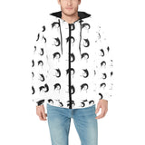 Swordfish Pattern Print Design 01 Men's Padded Hooded Jacket(ModelH42)