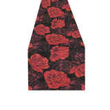 Rose Pattern Print Design 01 Table Runner