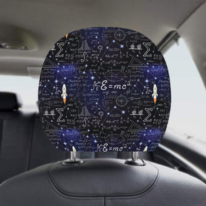 Math Pattern Print Design 02 Car Headrest Cover