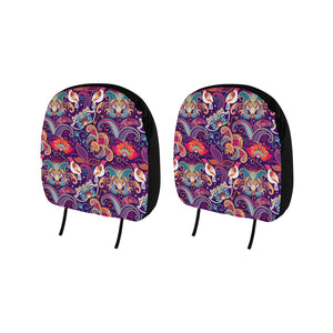 Indian Pattern Background Car Headrest Cover