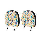 Colorful Ginkgo Leaves Pattern Car Headrest Cover