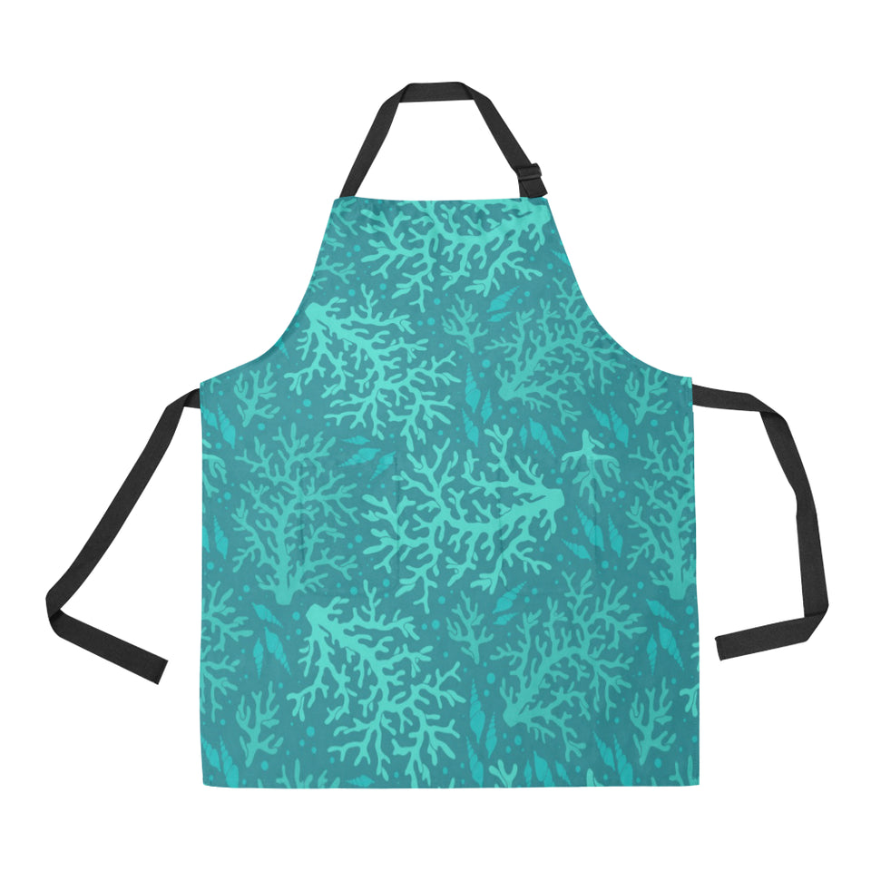 Coral Reef Pattern Print Design 01 Adjustable Apron