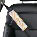 Ice Cream Cone Pattern Background Car Seat Belt Cover