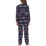 Bicycle Pattern Print Design 01 Kids' Boys' Girls' All Over Print Pajama Set