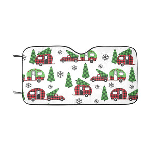 Camper Van Pattern Print Design 05 Car Sun Shade